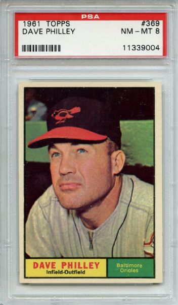 1961 Topps 369 Dave Philley PSA NM-MT 8