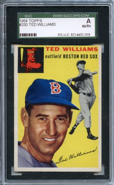 1954 Topps 250 Ted Williams SGC Authentic