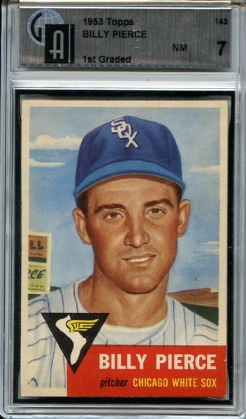 1952 Topps 143 Billy Pierce GAI NM 7