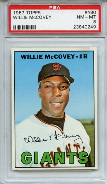 1967 Topps 480 Willie McCovey PSA NM-MT 8