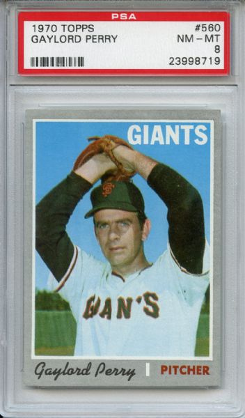 1970 Topps 560 Gaylord Perry PSA NM-MT 8