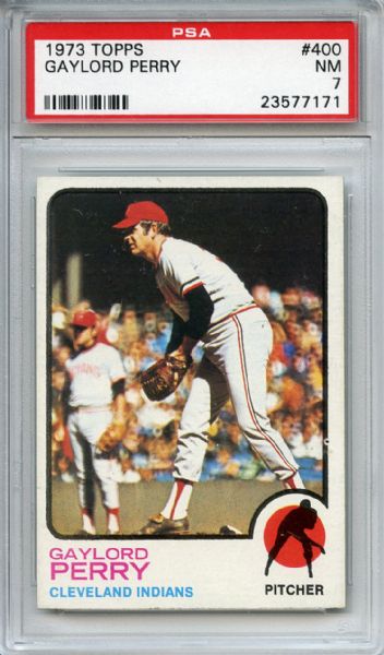 1973 Topps 400 Gaylord Perry PSA NM 7