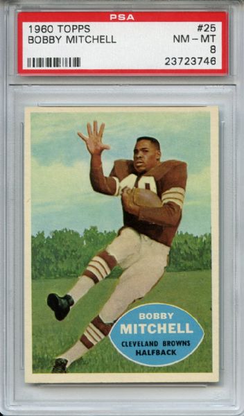 1960 Topps 25 Bobby Mitchell PSA NM-MT 8