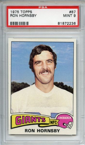 1975 Topps 87 Ron Hornsby PSA MINT 9