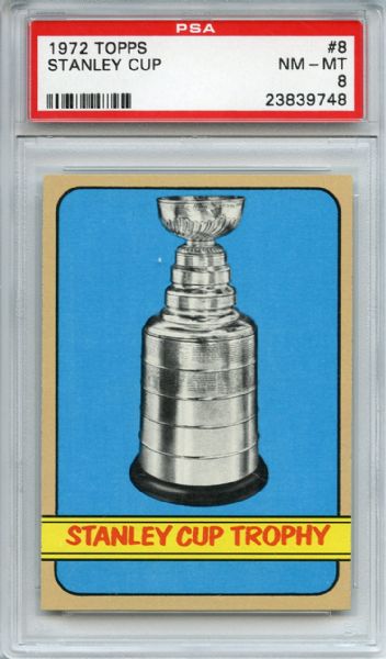 1972 Topps 8 Stanley Cup PSA NM-MT 8