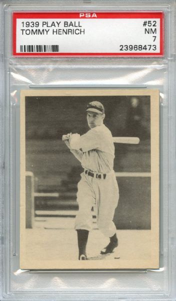 1939 Play Ball 52 Tommy Henrich PSA NM 7