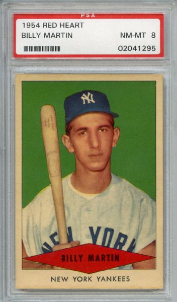 1954 Red Heart Billy Martin PSA NM-MT 8