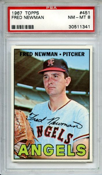 1967 Topps 451 Fred Newman PSA NM-MT 8