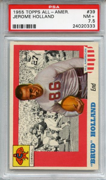 1955 Topps All American 39 Jerome Holland PSA NM+ 7.5