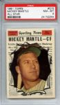 1961 Topps 578 Mickey Mantle All Star PSA NM-MT 8