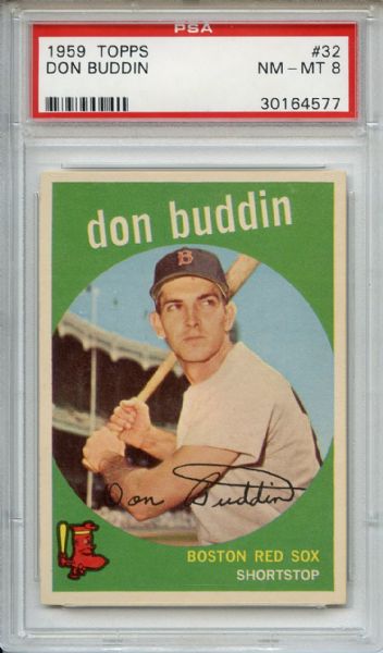 1959 Topps 32 Don Buddin PSA NM-MT 8