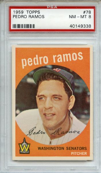 1959 Topps 78 Pedro Ramos PSA NM-MT 8