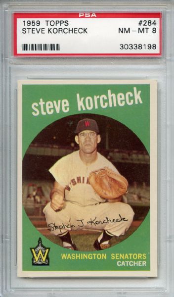 1959 Topps 284 Steve Korcheck PSA NM-MT 8