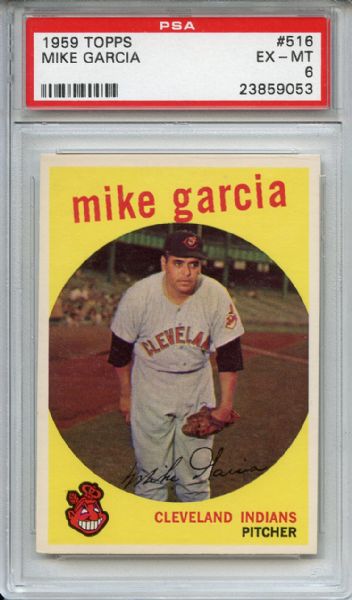 1959 Topps 516 Mike Garcia PSA EX-MT 6