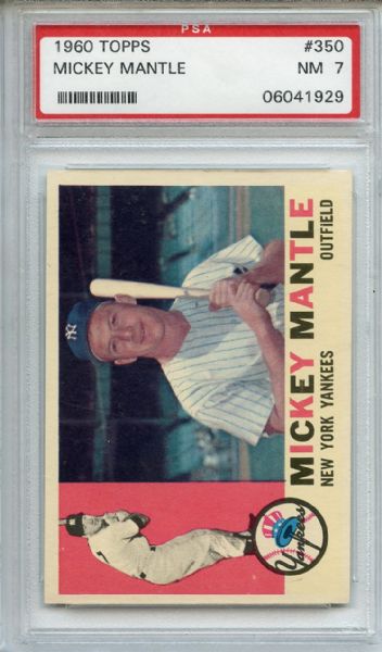 1960 Topps 350 Mickey Mantle PSA NM 7