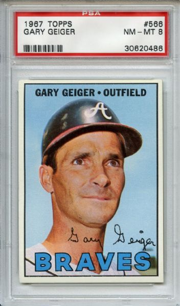 1967 Topps 566 Gary Geiger PSA NM-MT 8