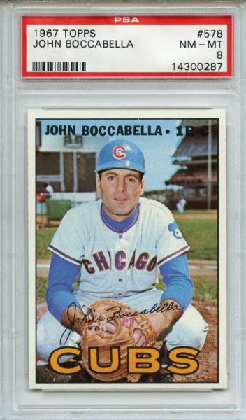 1967 Topps 578 John Boccabella PSA NM-MT 8