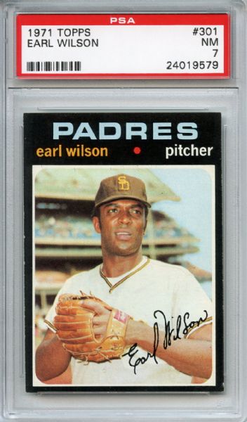1971 Topps 301 Earl Wilson PSA NM 7