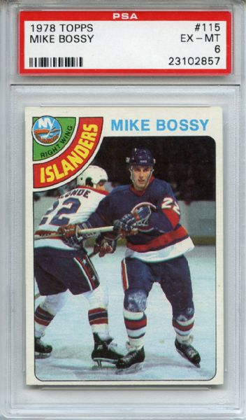 1978 Topps 115 Mike Bossy RC PSA EX-MT 6
