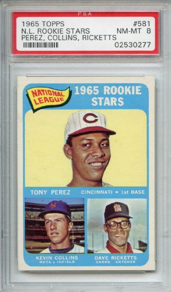 1965 Topps 581 Tony Perez PSA NM-MT 8