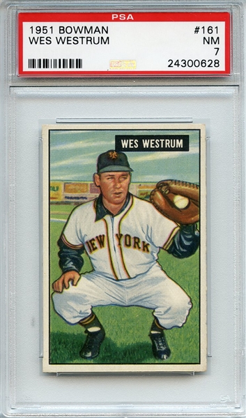 1951 Bowman 161 Wes Westrum PSA NM 7