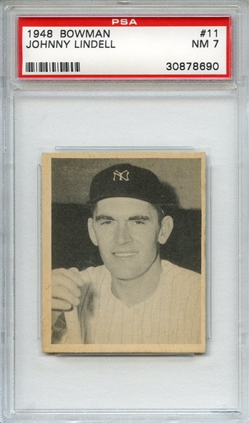 1948 Bowman 11 Johnny Lindell PSA NM 7