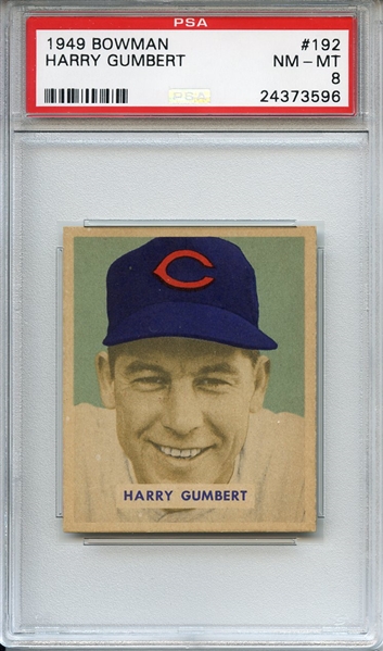 1949 Bowman 192 Harry Gumbert PSA NM-MT 8