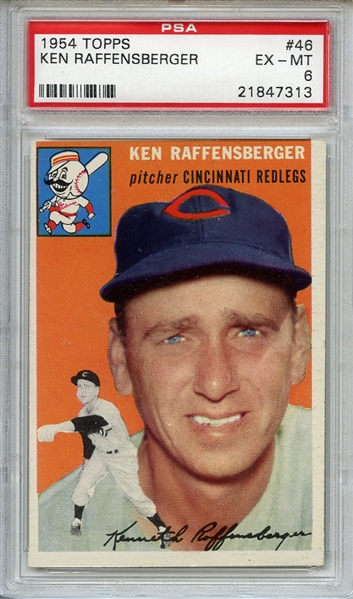 1954 Topps 46 Ken Raffensberger PSA EX-MT 6