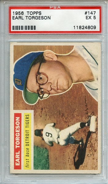 1956 Topps 147 Earl Torgeson Gray Back PSA EX 5