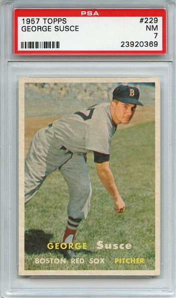 1957 Topps 229 George Susce PSA NM 7