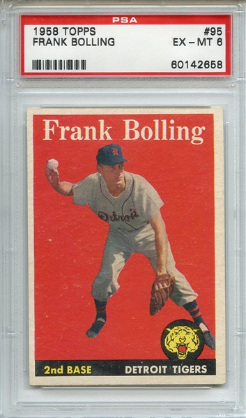 1958 Topps 95 Frank Bolling PSA EX-MT 6