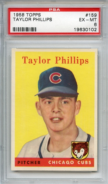 1958 Topps 159 Taylor Phillips PSA EX-MT 6