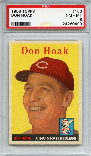 1958 Topps 160 Don Hoak PSA NM-MT 8
