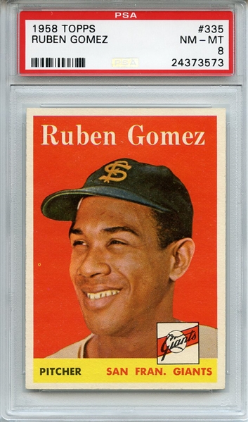 1958 Topps 335 Ruben Gomez PSA NM-MT 8