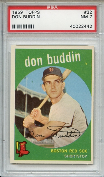 1959 Topps 32 Don Buddin PSA NM 7