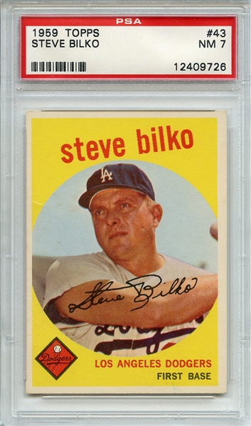1959 Topps 43 Steve Bilko PSA NM 7