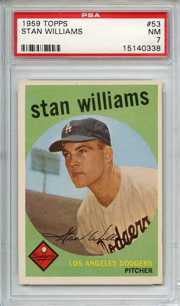 1959 Topps 53 Stan Williams PSA NM 7