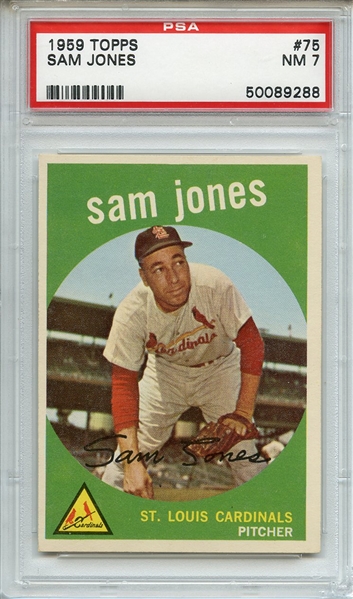 1959 Topps 75 Sam Jones PSA NM 7