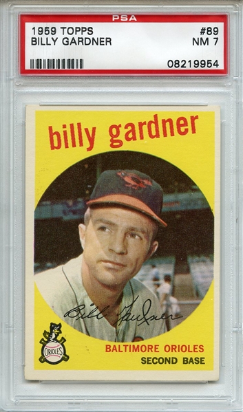 1959 Topps 89 Billy Gardner PSA NM 7