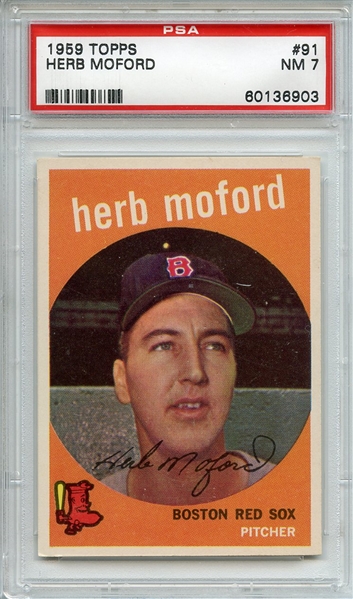 1959 Topps 91 Herb Moford PSA NM 7