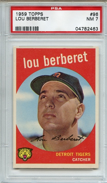 1959 Topps 96 Lou Berberet PSA NM 7