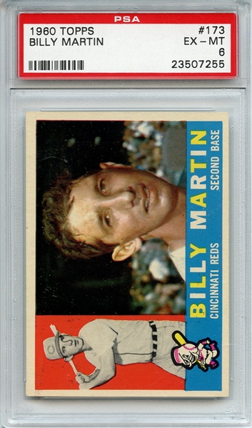 1960 Topps 173 Billy Martin PSA EX-MT 6