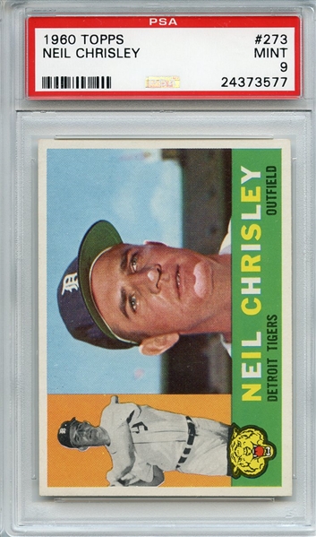 1960 Topps 273 Neil Chrisley PSA MINT 9