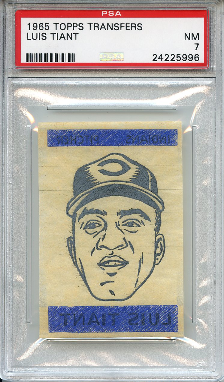 Lot Detail 1965 Topps Transfers Luis Tiant RC PSA NM 7