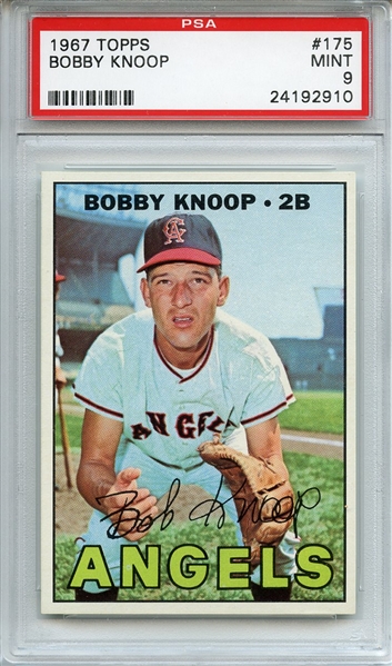 1967 Topps 175 Bobby Knoop PSA MINT 9
