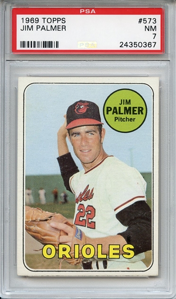 1969 Topps 573 Jim Palmer PSA NM-MT 8