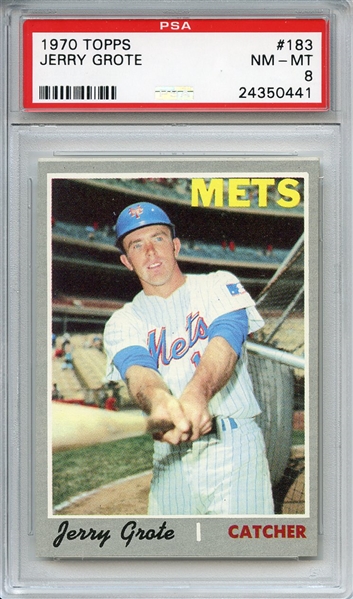 1970 Topps 183 Jerry Grote PSA NM-MT 8