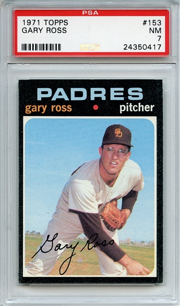 1971 Topps 153 Gary Ross PSA NM 7