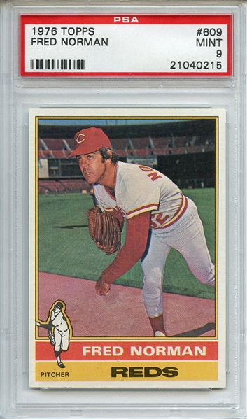 1976 Topps 609 Fred Norman PSA MINT 9