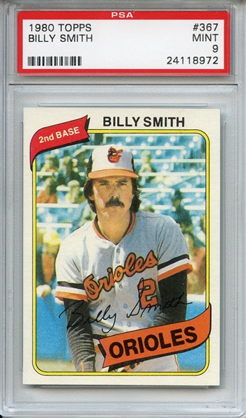 1980 Topps 367 Billy Smith PSA MINT 9